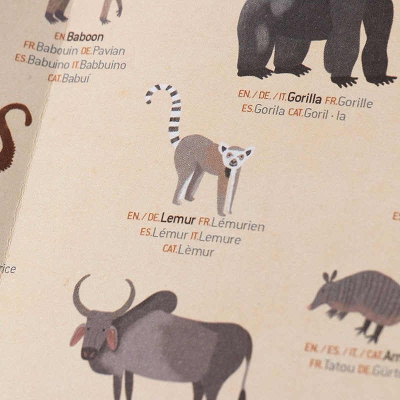 poster i enganxines d’animals del món